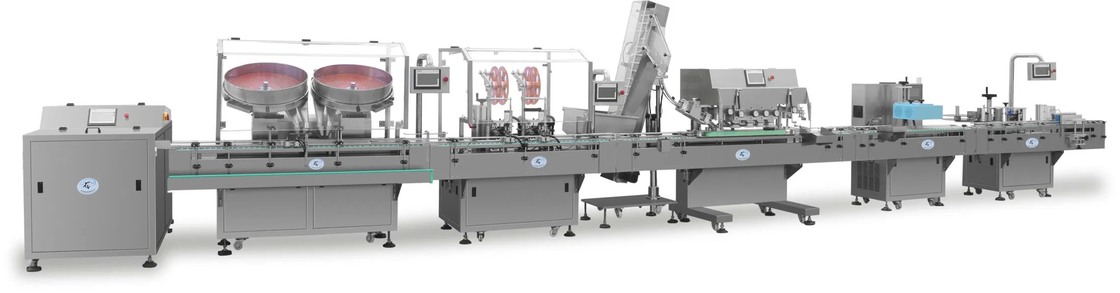 Ligne de production automatique de remplissage de bouteilles haute vitesse 380V avec garantie d'un an et capacité de 1000 pièces/an